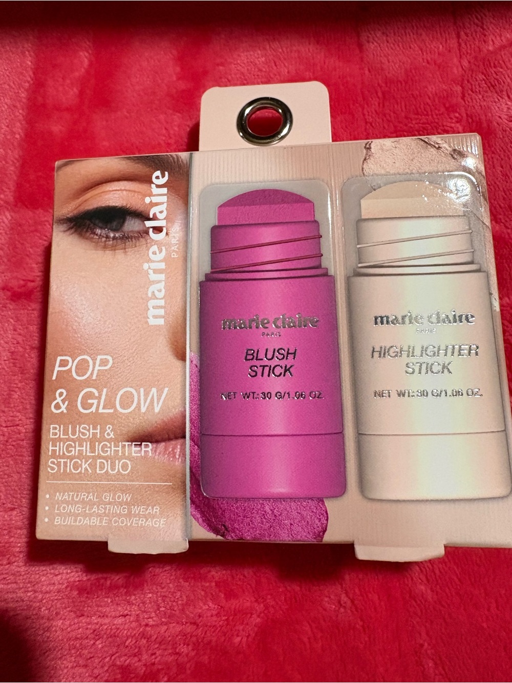 Pop & Glow Blush & Highlighter Stick Duo - Pink & Cream